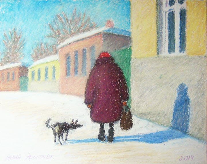 Old Woman with a Dog